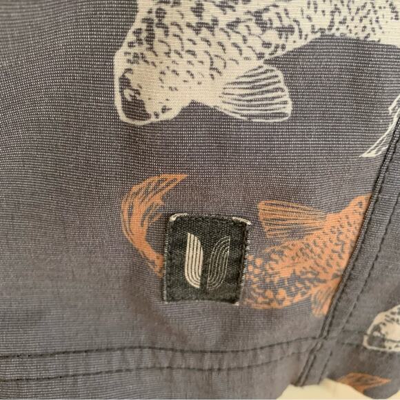 LinkSoul Grey Koi Print Saturday Lined Volley Shorts X Large - Picture 5 of 7